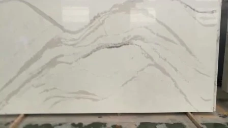 Laje de pedra de quartzo artificial parece mármore